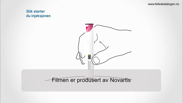 Instruksjonsfilm for bruk av ferdigfylt penn 300 mg.