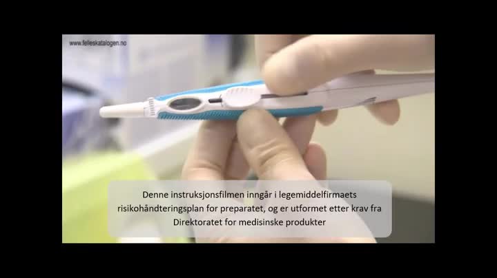 Opplæringsfilm for bruk av intravitrealt implantat.