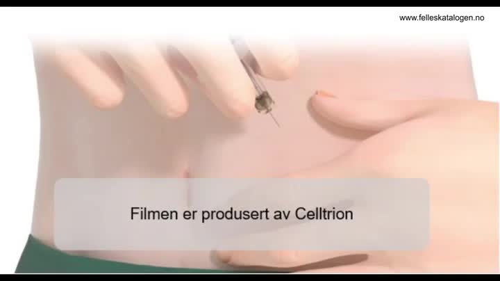 Instruksjonsfilm for bruk av ferdigfylt sprøyte