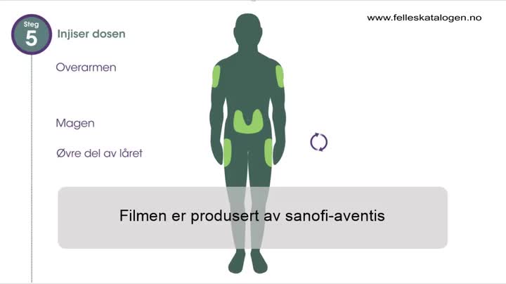 Instruksjonsfilm for klargjøring og bruk av ferdigfylt
penn, DoubleStar.